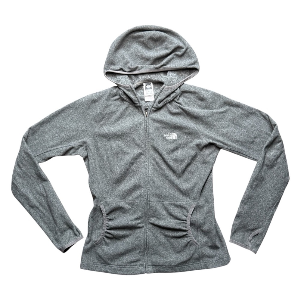 The North Face TKA 100 Hooded Fleece Zip-up Jacket Grey Size S